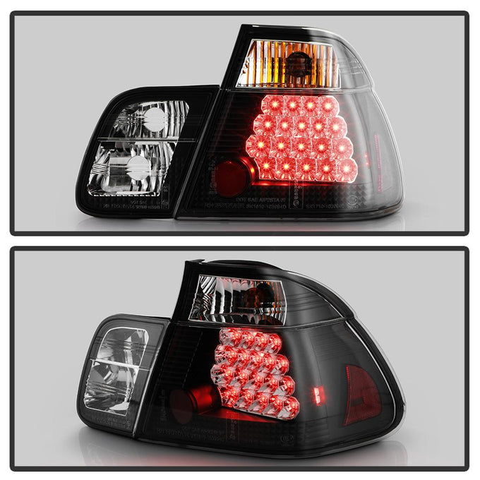 Black LED Tail Lights <br>99-01 BMW 3-Series