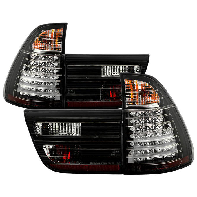 Black LED Tail Lights <br>00-06 BMW X5