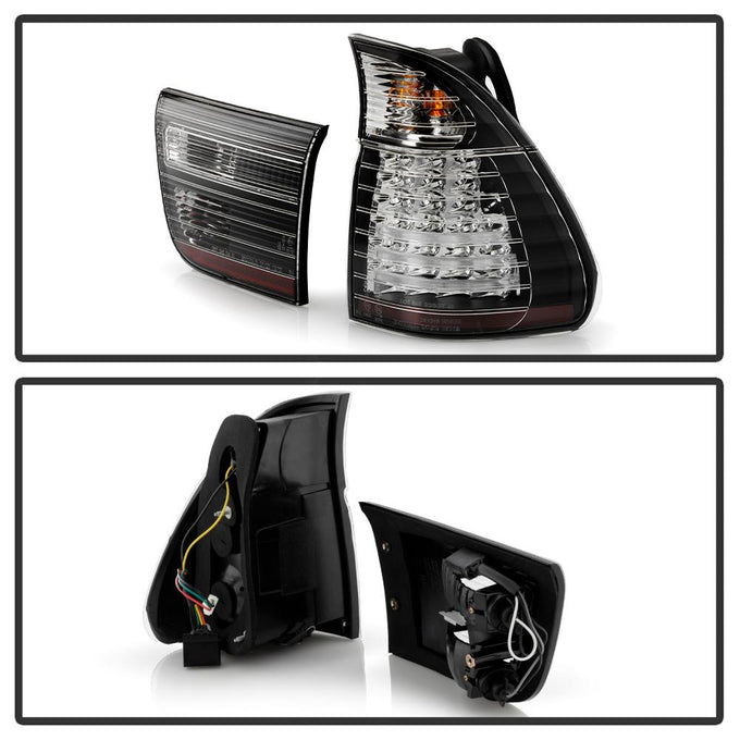 Black LED Tail Lights <br>00-06 BMW X5