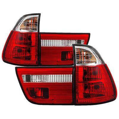 Red Clear Euro Style Tail Lights <br>00-06 BMW X5