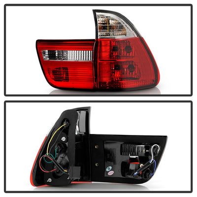 Red Clear Euro Style Tail Lights <br>00-06 BMW X5