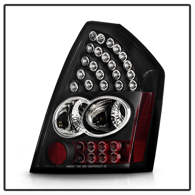 Black LED Tail Lights <br>05-07 Chrysler 300