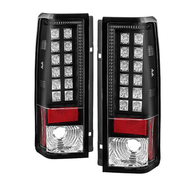 Black LED Tail Lights <br>85-05 Chevrolet Astro 85-05 GMC Safari