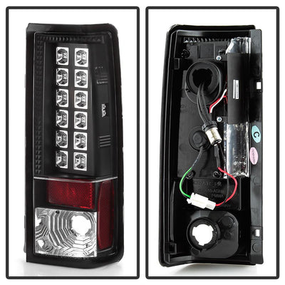Black LED Tail Lights <br>85-05 Chevrolet Astro 85-05 GMC Safari