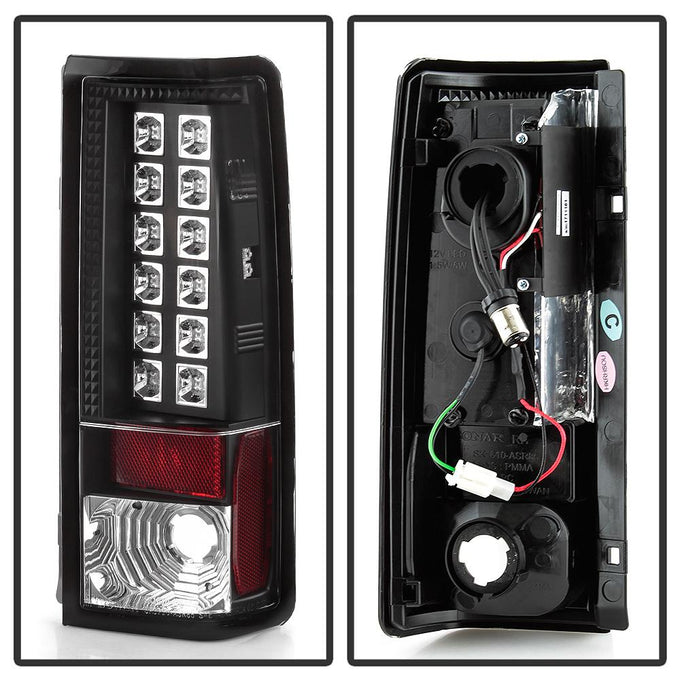 Black LED Tail Lights <br>85-05 Chevrolet Astro 85-05 GMC Safari