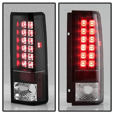 Black LED Tail Lights <br>85-05 Chevrolet Astro 85-05 GMC Safari