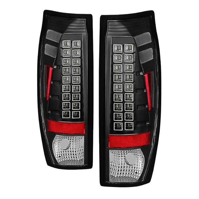 Black LED Tail Lights <br>02-06 Chevrolet Avalanche 1500 Avalanche 2500