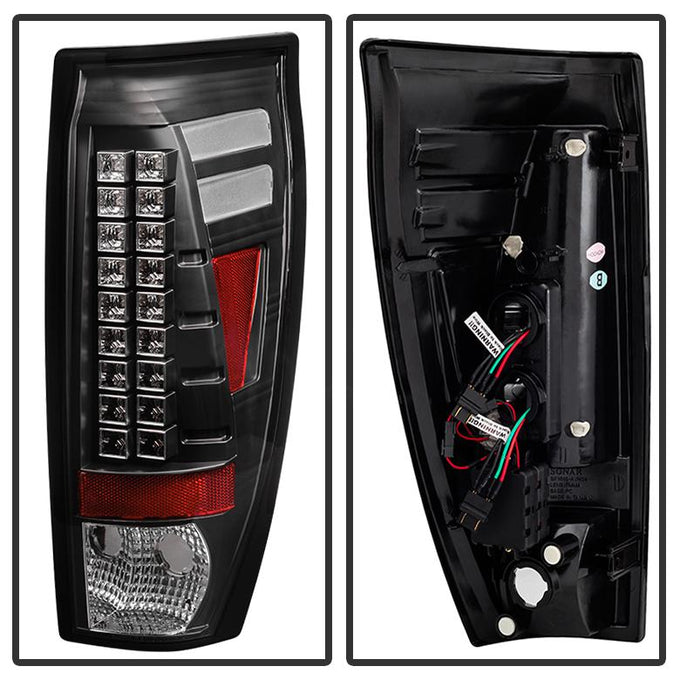 Black LED Tail Lights <br>02-06 Chevrolet Avalanche 1500 Avalanche 2500