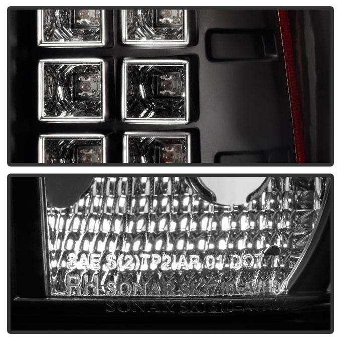 Black LED Tail Lights <br>02-06 Chevrolet Avalanche 1500 Avalanche 2500