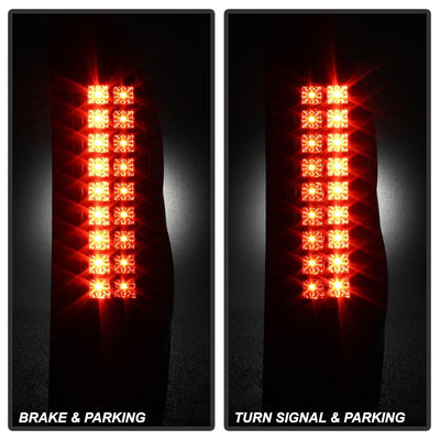 Black LED Tail Lights <br>02-06 Chevrolet Avalanche 1500 Avalanche 2500