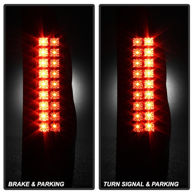 Black LED Tail Lights <br>02-06 Chevrolet Avalanche 1500 Avalanche 2500