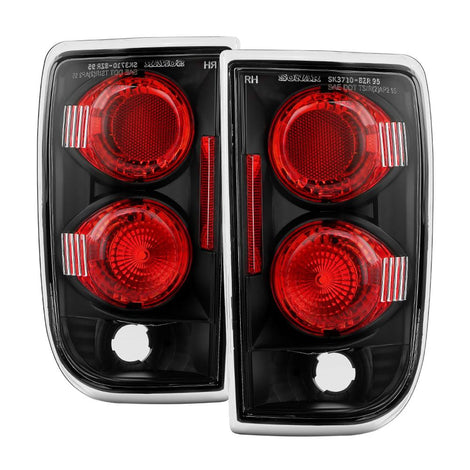 Black Euro Style Tail Lights <br>95-05 Chevy Blazer, GMC Jimmy