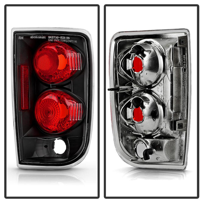 Black Euro Style Tail Lights <br>95-05 Chevy Blazer, GMC Jimmy