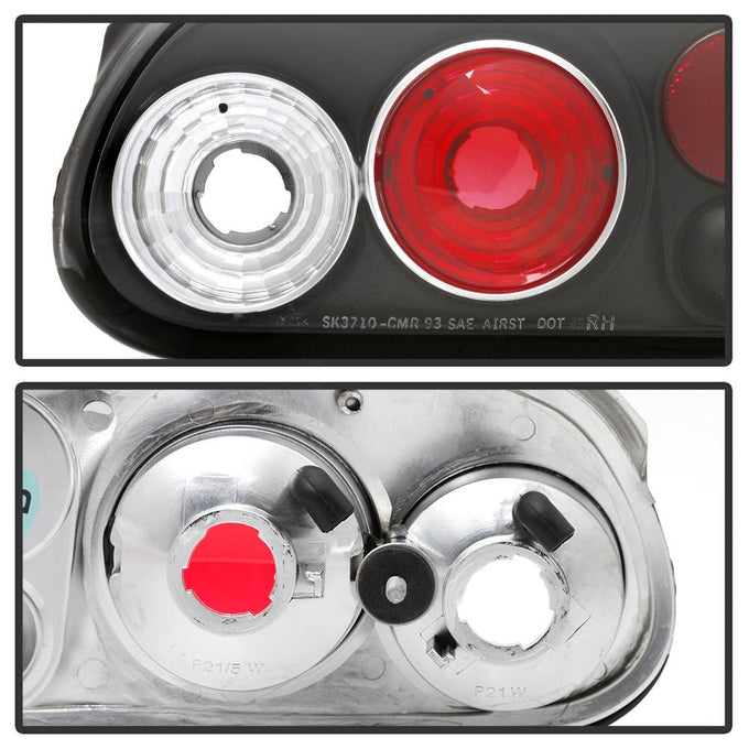 Black Euro Style Tail Lights <br>93-02 Chevrolet Camaro