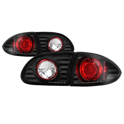 Black Euro Style Tail Lights <br>95-02 Chevrolet Cavalier