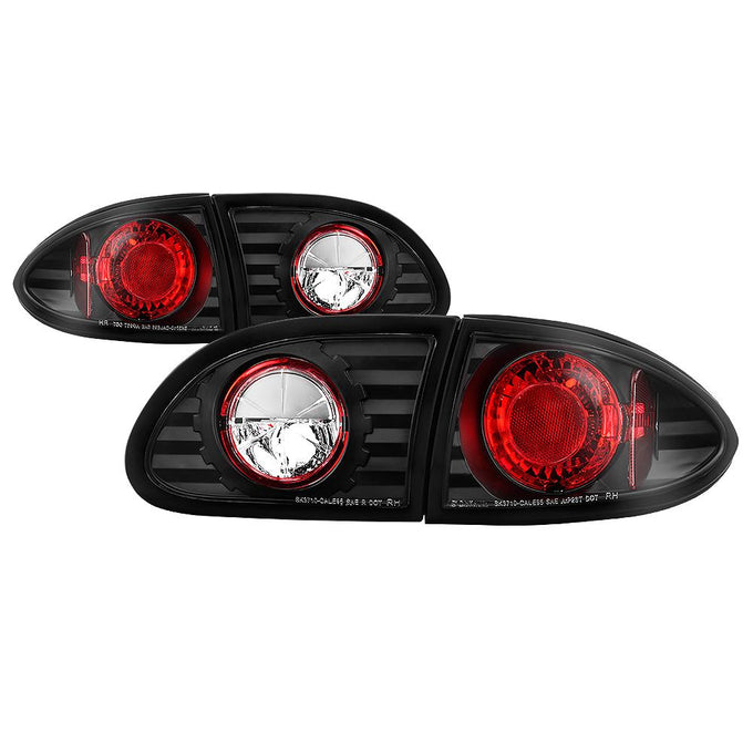 Black Euro Style Tail Lights <br>95-02 Chevrolet Cavalier
