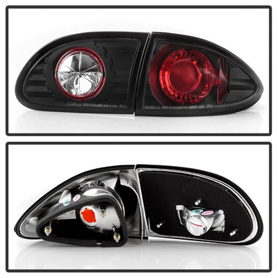 Black Euro Style Tail Lights <br>95-02 Chevrolet Cavalier