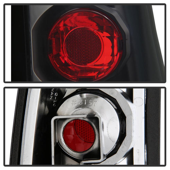 Black Euro Style Tail Lights <br>88-98 Chevy GMC C/K-Series