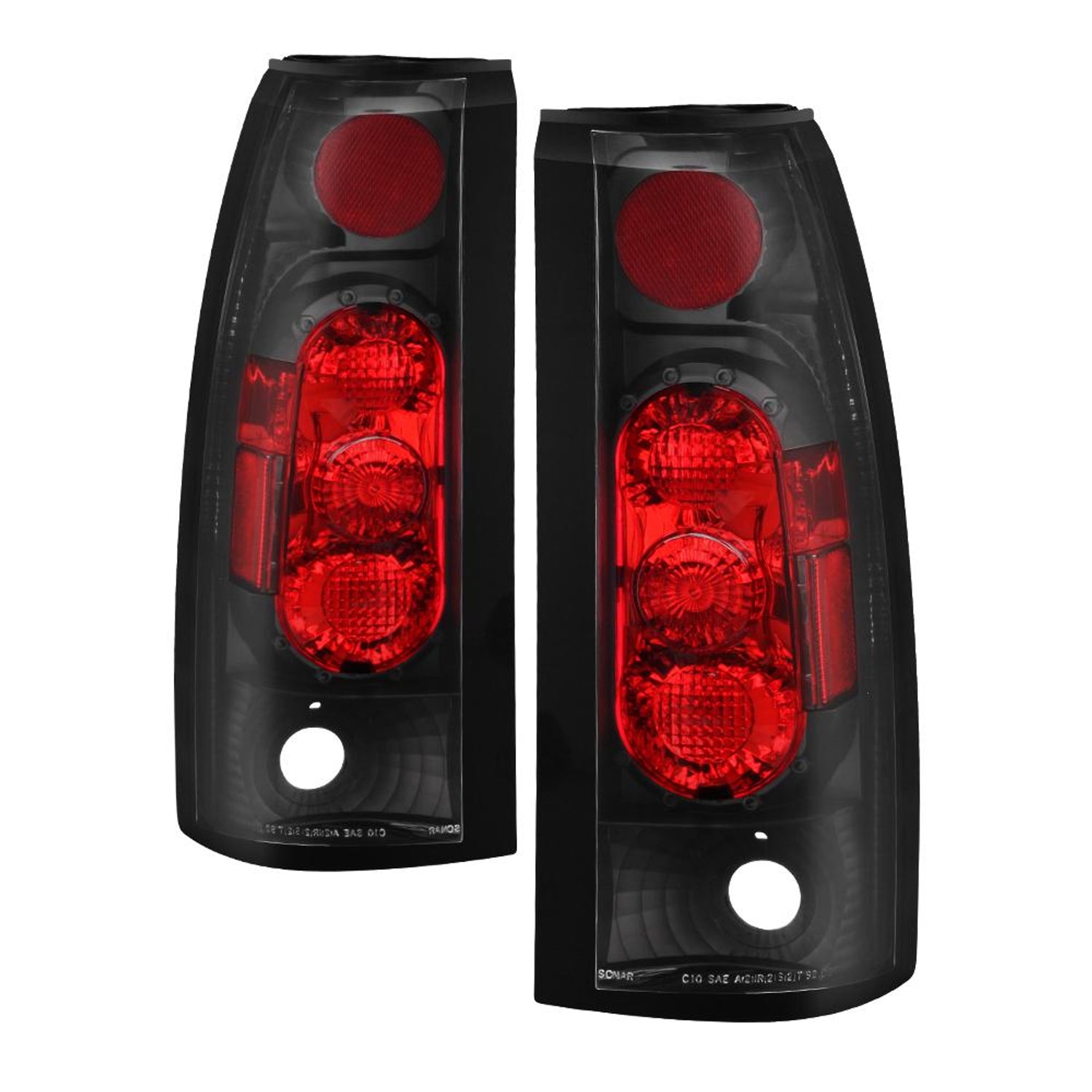 Black Euro Style Tail Lights <br>88-98 Chevy GMC C/K-Series
