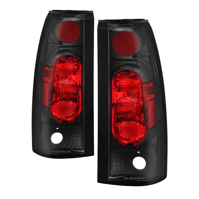 Black Euro Style Tail Lights <br>88-98 Chevy GMC C/K-Series