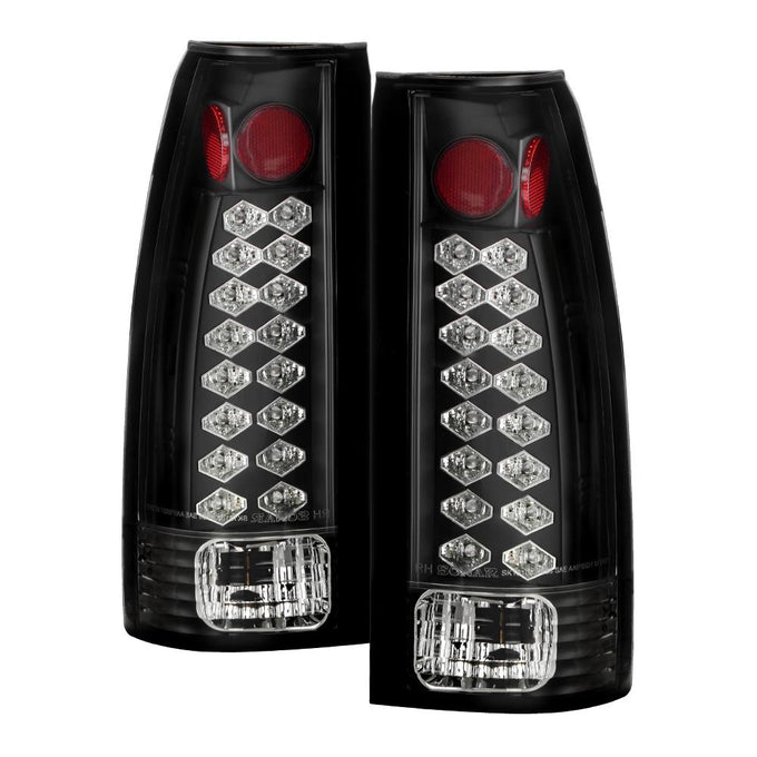 Black LED Tail Lights <br>88-98 Chevy GMC C/K-Series