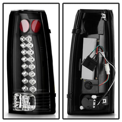 Black LED Tail Lights <br>88-98 Chevy GMC C/K-Series