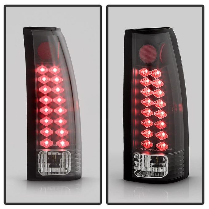 Black LED Tail Lights <br>88-98 Chevy GMC C/K-Series