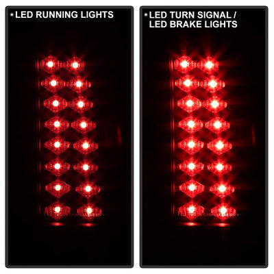 Black LED Tail Lights <br>88-98 Chevy GMC C/K-Series