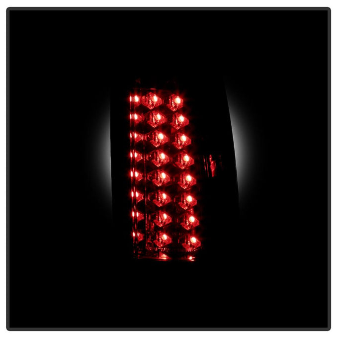 Red Clear LED Tail Lights <br>88-98 Chevy GMC C/K-Series