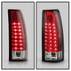 Red Clear LED Tail Lights <br>88-98 Chevy GMC C/K-Series