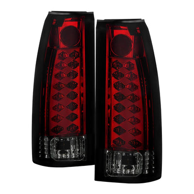 Red Smoke LED Tail Lights <br>88-98 Chevy GMC C/K-Series