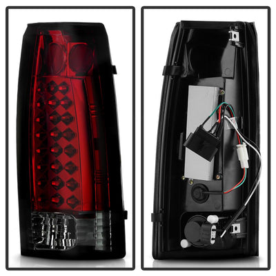 Red Smoke LED Tail Lights <br>88-98 Chevy GMC C/K-Series