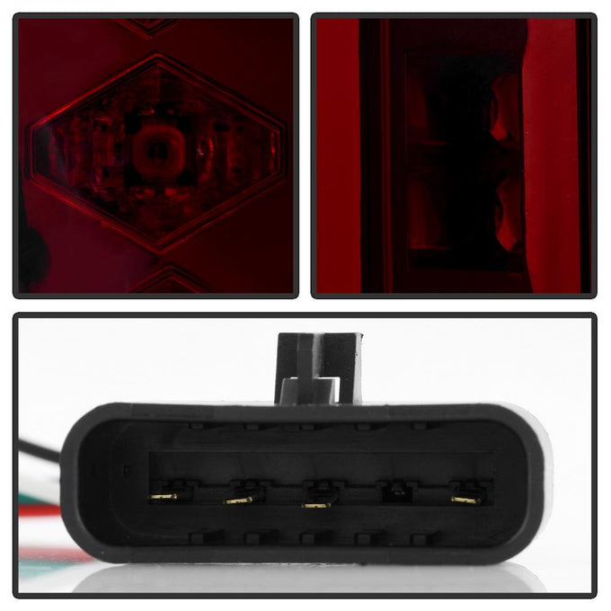 Red Smoke LED Tail Lights <br>88-98 Chevy GMC C/K-Series