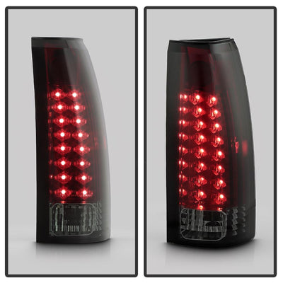 Red Smoke LED Tail Lights <br>88-98 Chevy GMC C/K-Series