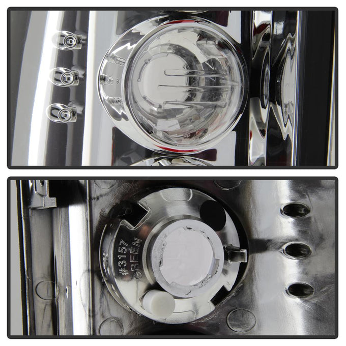 Chrome Euro Style Tail Lights <br>00-06 Chevy Suburban Tahoe, GMC Yukon