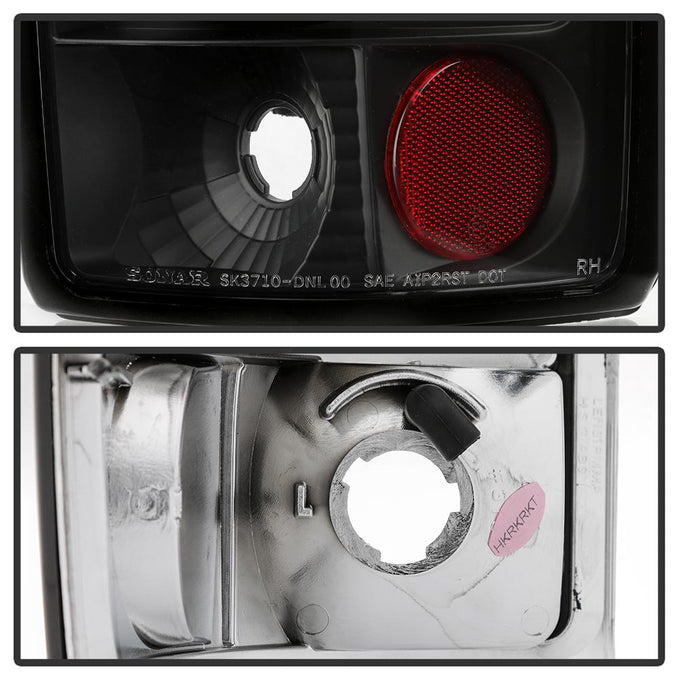 Black Euro Style Tail Lights <br>00-06 Chevy Suburban Tahoe, GMC Yukon Yukon XL 2500