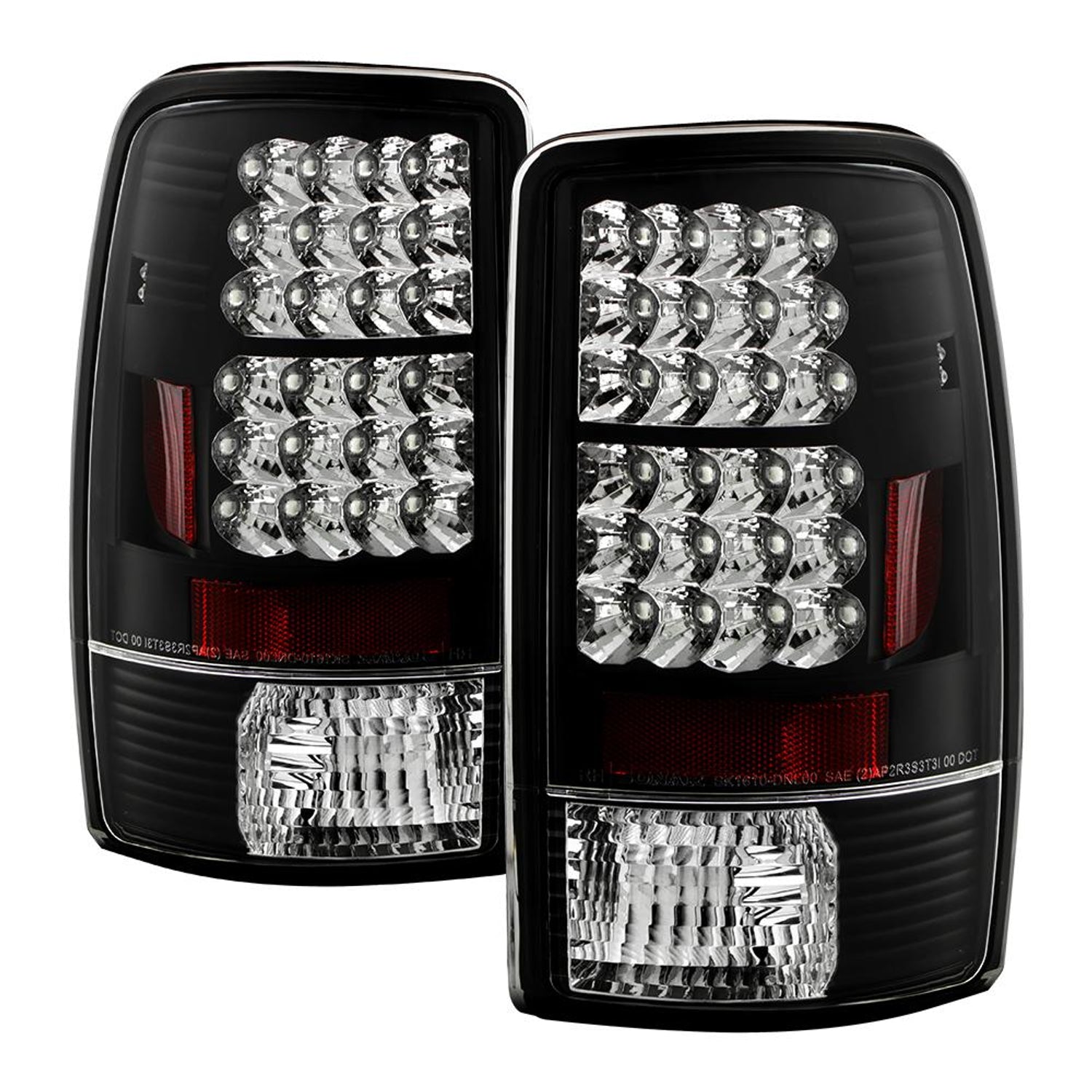Black LED Tail Lights <br>00-06 Chevy Suburban Tahoe, GMC Yukon Yukon XL 2500