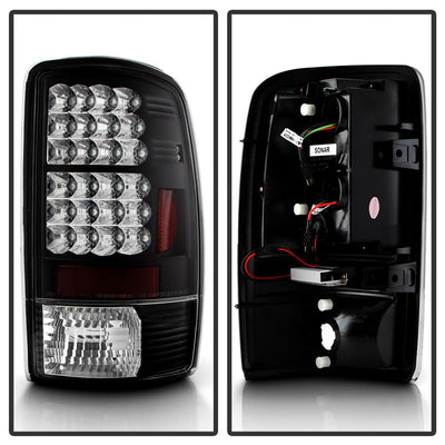 Black LED Tail Lights <br>00-06 Chevy Suburban Tahoe, GMC Yukon Yukon XL 2500