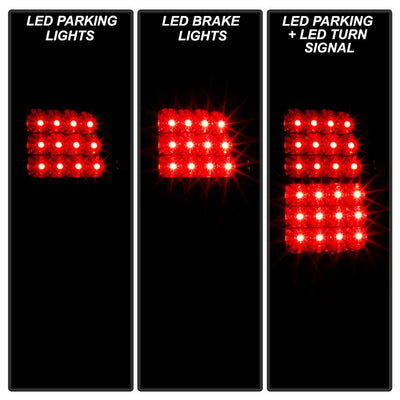 Black LED Tail Lights <br>00-06 Chevy Suburban Tahoe, GMC Yukon Yukon XL 2500