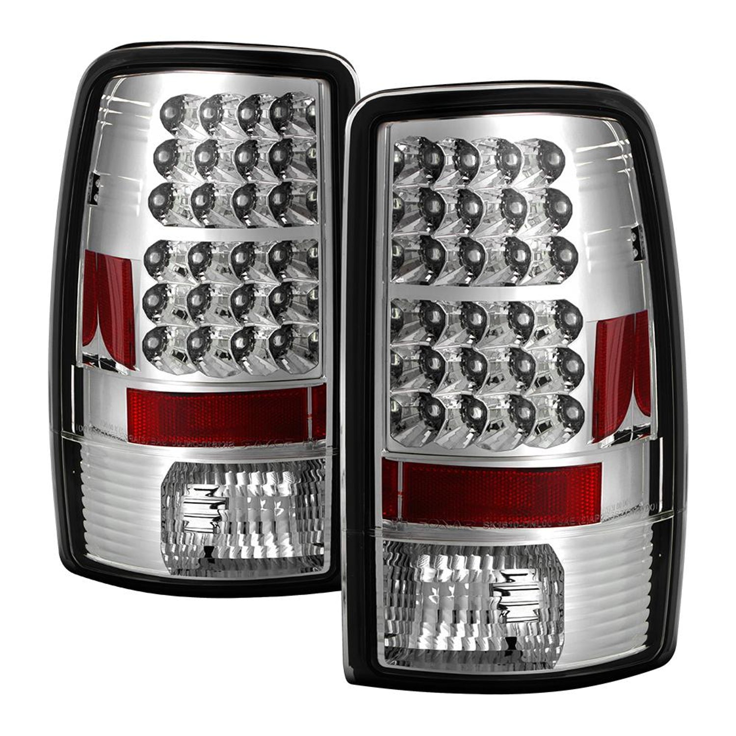 Chrome LED Tail Lights <br>00-06 Chevy Suburban Tahoe, GMC Yukon Yukon XL 2500