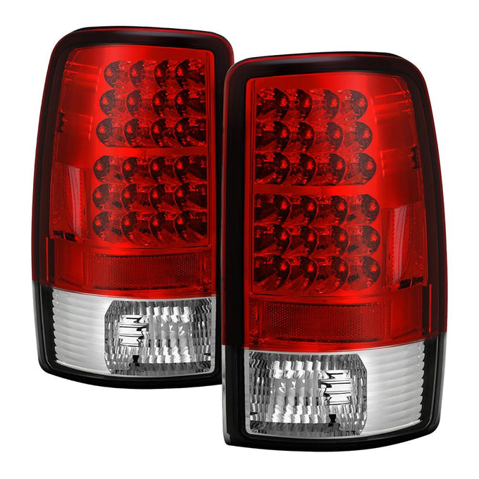 Red Clear LED Tail Lights <br>00-06 Chevy Suburban Tahoe, GMC Yukon Yukon XL 2500