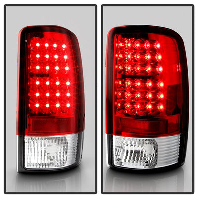 Red Clear LED Tail Lights <br>00-06 Chevy Suburban Tahoe, GMC Yukon Yukon XL 2500