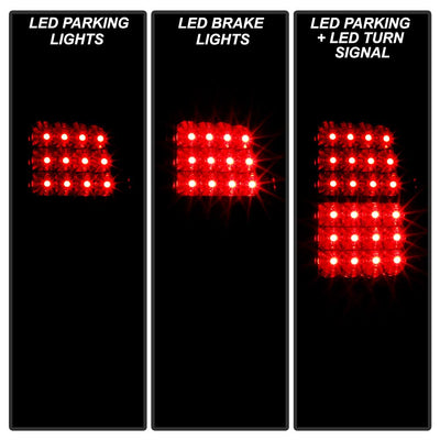 Red Clear LED Tail Lights <br>00-06 Chevy Suburban Tahoe, GMC Yukon Yukon XL 2500