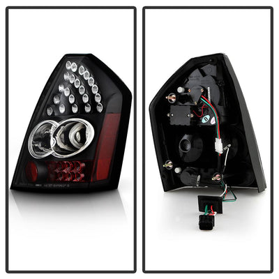 Black LED Tail Lights <br>05-07 Chrysler 300