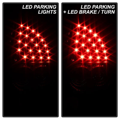 Black LED Tail Lights <br>05-07 Chrysler 300