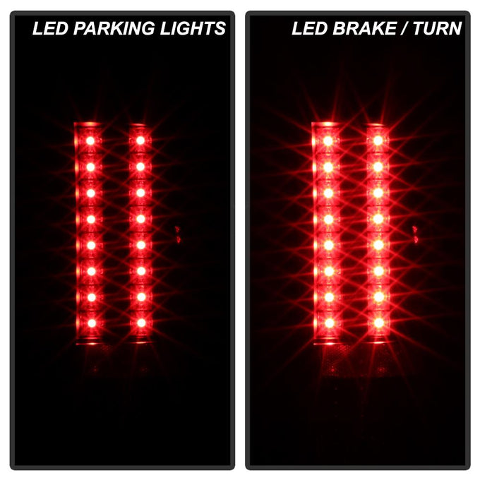 Black LED Tail Lights <br>07-13 Chevy Silverado, GMC Sierra