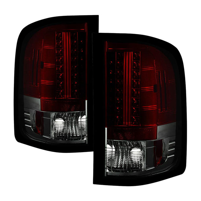 Red Smoke LED Tail Lights <br>07-13 Chevy Silverado, GMC Sierra