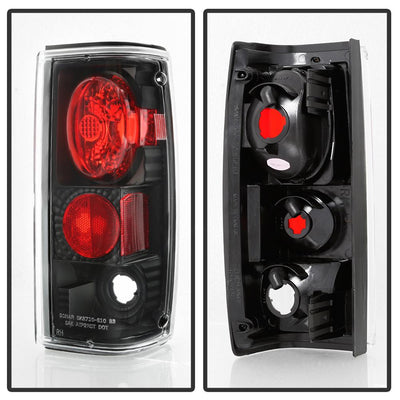 Black Euro Style Tail Lights <br>82-93 Chevy S10/Blazer, GMC Jimmy