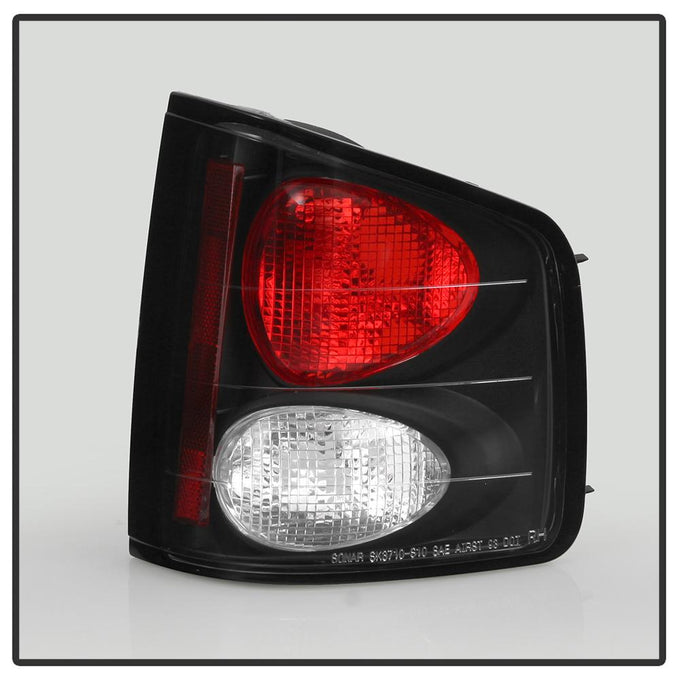 Black Euro Style Tail Lights <br>96-00 Isuzu Hombre 94-04 Chevrolet S10 94-04 GMC Sonoma