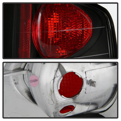Black Euro Style Tail Lights <br>96-00 Isuzu Hombre 94-04 Chevrolet S10 94-04 GMC Sonoma